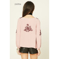 National Style Embroidery Long Sleeve Blouse