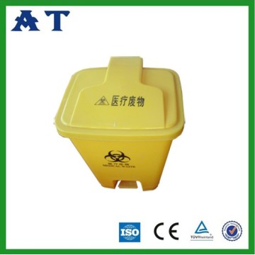 colorful plastic medical waste bin