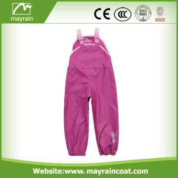 Kids rain overalls water repellent safety pants trousers