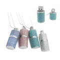 Lipstick style Crystal Necklace 16GB Usb Memory stick