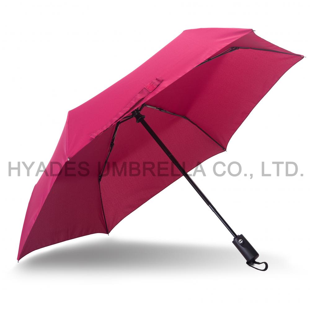 auto open and close folding umbrella wine color