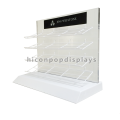 Custom Quarry Tile Merchandising Equipment Retail Showroom Countertop Metal Marble Display Shelf