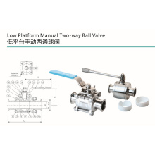 Sanitary Low Platform Manual Two-Way Ball Valve