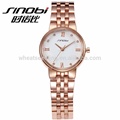 Shinobi Brand Fashion Luxury Watch Women Gold Plated Stainless Steel Case Back ladies watches For Couples