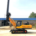 Small auger diesel pile driver machine