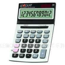 Calculatrice de bureau Dual Power de 12 chiffres avec écran incliné convivial (CA1195)