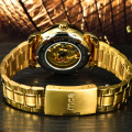 2017 modern design steel gold watches men