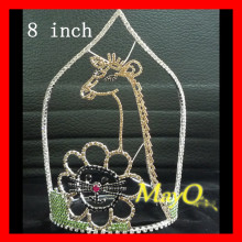 Hot sale Giraffe design Rhinestone pageant crown