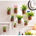 Stump Flowerpot Wooden  Wall Hanging Decoraiton