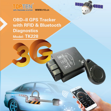 3G / 4G OBD2 Sistema de rastreamento por satélite GPS com sistema sem fio, desligamento de emergência (TK228-KW)