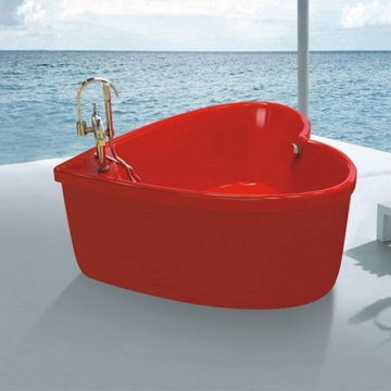 Popular Fiberglass Heart Shaped 2 Person HotTubBathtub