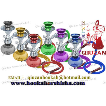 Farbglas Mini Shisha mit Kunststoff Shisha Schlauch