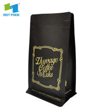 Embalaje de bolsa de té negro de plástico forsted translúcido