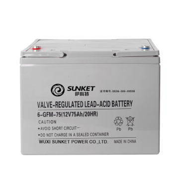 Usine de vente directe de la batterie solaire 12V 75Ah