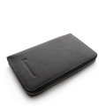 Brown long wallet for men zipper design made in smooth and soft leather