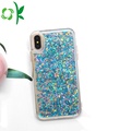 Estuche para teléfonos Glitter Liquid Bling Quicksand Bluelight de plástico