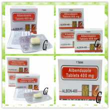 Comprimidos de Albendazol Antiparasitários 400mg