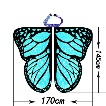 Butterfly Wings Shawl Fairy Soft Fabric for Women Ladies Party Nymph Costume Accessory