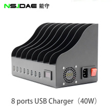 8-port USB phone stand integrated charger