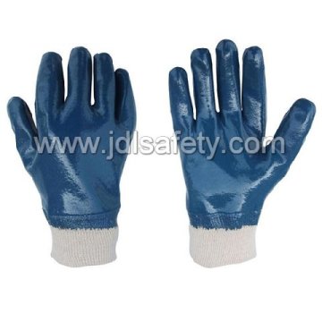 Brosse de Terry tricoté travail gants avec plein de Nitrile enduction Nitrile (NB1511)