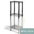 Rack de rangement en acier inoxydable en coin de salle de bains (CJ303060B3C)