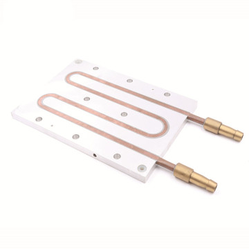 Aluminum cold plate copper tube heat sink