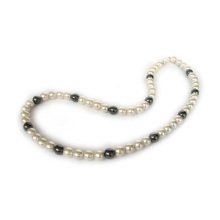 Hematite Pearl Necklace