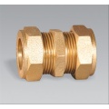 Brass pipe fitting brass Compression Coupling