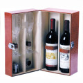 Embossing Hot Foil Paper Red Wine Packaging Gift Box