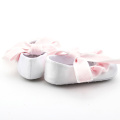 Pink White Cotton Fabric Dress Shoes