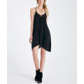 Soft Rayon Black Sexy Fashion Wholesale Slip Girl Dress