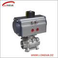 Stainless Steel 304 Sanitary Pneumatic Actuator Clamped Ball Valve