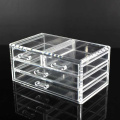 Organisateur de maquillage Cube de bureau en acrylique transparent à 4 tiroirs