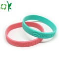 Single Color Debossed Bangles Waterproof Silicone Wristbands