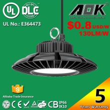 UL Dlc CE RoHS SAA 2016 Pure White 150W UFO Industrial LED High Bay Light