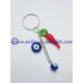 Blue evil eye glass evil eye pepper keychain