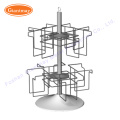 Kundenspezifische Grußpostkarte Draht drehbares Display Postkartentheke Display Metallständer Geschenkkarten drehbar
