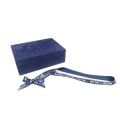 High quality blue Velvet cloth paper gift box