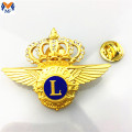 High Quality Metal Gold Plating Crown Badge