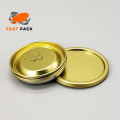 D85mm Gold print Top/Ring/Bottom Components for Tin Can