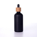 100mlBlack Frosted Essential Oil Bottle With Bamboo Dropper