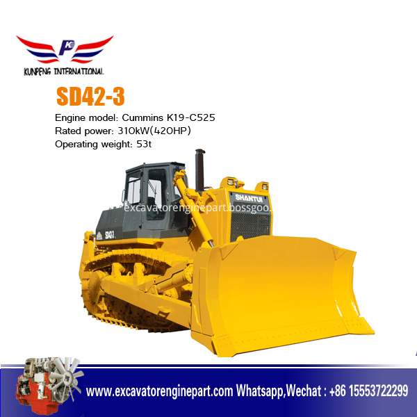 Construction equipment Shantui SD42-3 420HP swamp bulldozer