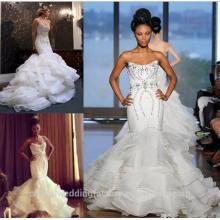 2017 Bridal Gowns Vestidos De Noiva casamento Mermaid Ruffle Wedding Dresses CWFw2570