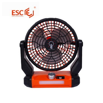 Camping Solar Fan com painéis solares