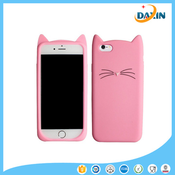 Cute Cat Padrão Silicone Phone Case para iPhone 5/6/7 / Plus