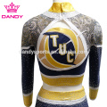 Spakle Mesh Fabric Little Girls Cheer Uniforms