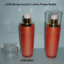 80ml Acrylic Cosmetic Bottle with Press Pump