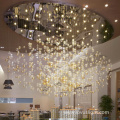 Golden large popular chandelier hotel lobby chandelier hotel led ceiling popular chandelier