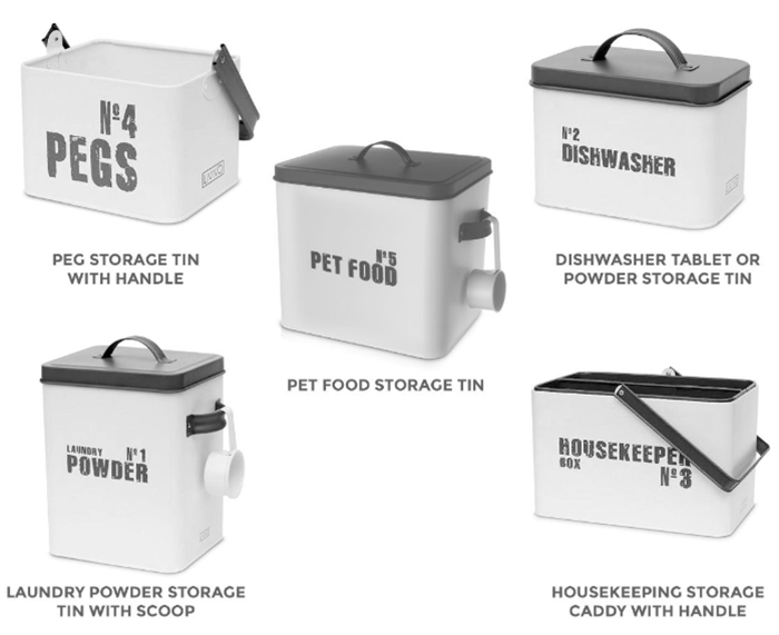 Metal Pet Food Tin Container Caddy