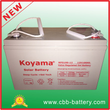 12V 100ah Solar Deep Cycle Gel Battery for Solar PV System